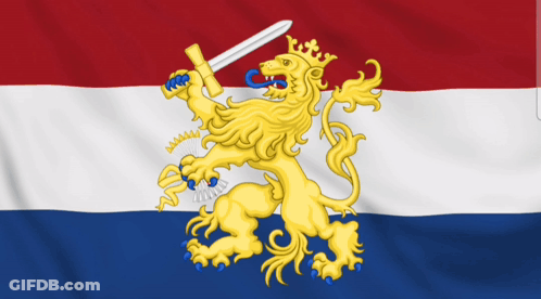 Lion Holding Sword And Crown Flag GIF
