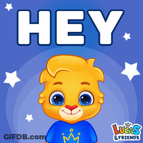 Lion In Blue Shirt With Crown GIF