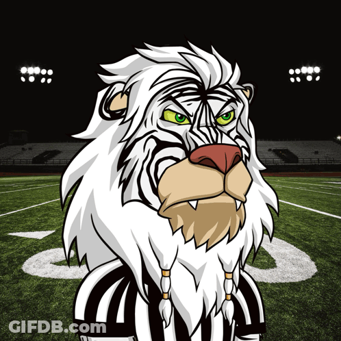Lion In Referee Uniform On Football Field GIF