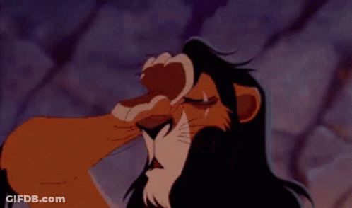 Lion King Character Covering Face With Paw GIF