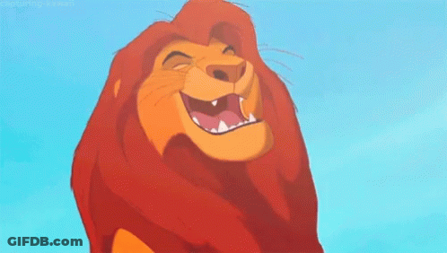 Lion King Laughing With Mouth Open GIF