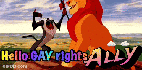 Lion King Poster Saying Hello Gay Rights GIF