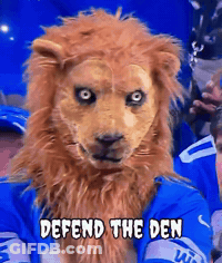 Lion Mascot Defend The Den GIF