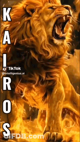 Lion Running From Bull With Facebook Like Button GIF
