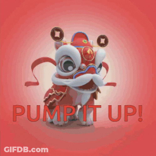 Lion Saying Pump It Up GIF