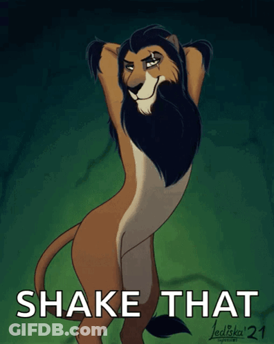 Lion Saying Shake That GIF