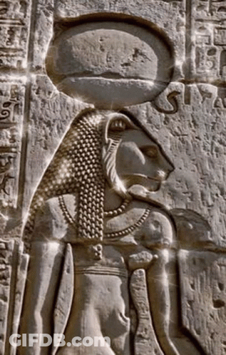 Lion Statue Holding Sun On Head GIF