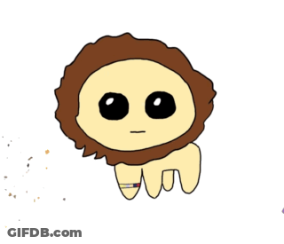Lion Surrounded By Confetti GIF