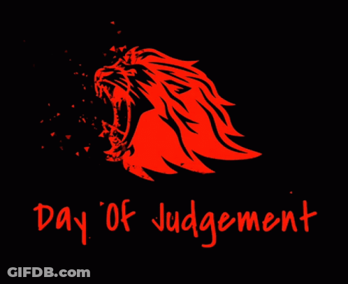 Lion With Day Of Judgement GIF