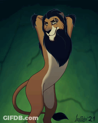 Lion With Number 21 GIF