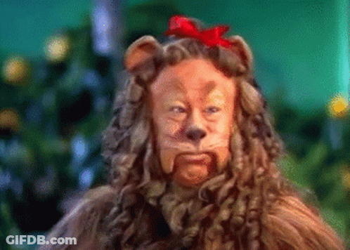 Lion With Red Bow GIF