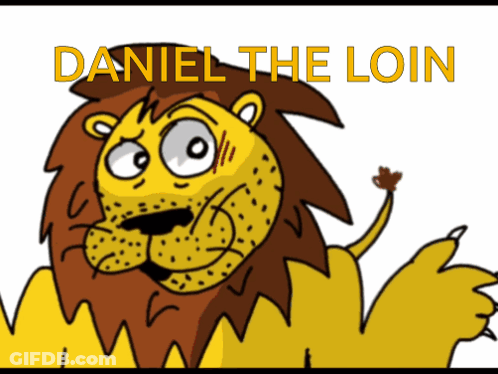 Lion With Text Daniel The Loin GIF