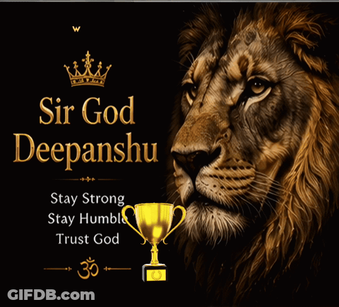 Lion With Words Sir God Deepanshu GIF