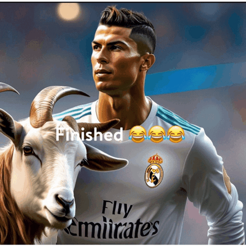 Lionel Messi And Cristiano Ronaldo Goat Finished GIF