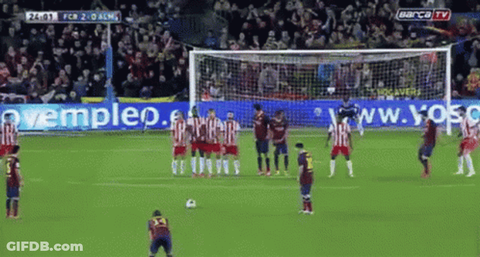 Lionel Messi Free Kick Score FC Barcelona GIF