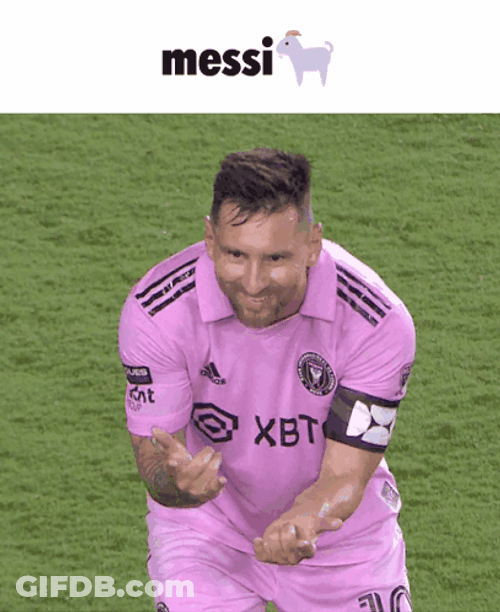 Lionel Messi Goat Doing Spider Man Hand Gesture GIF