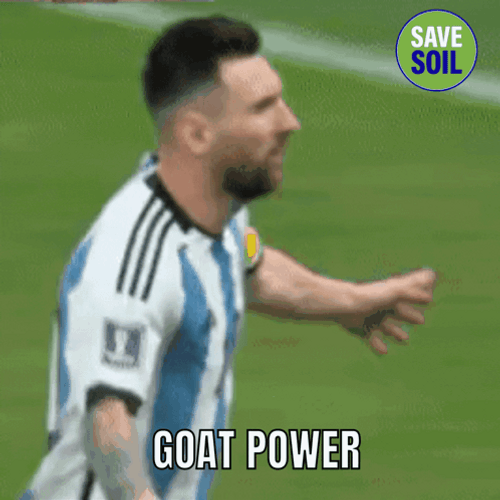 Lionel Messi Running In Field Goat Power GIF