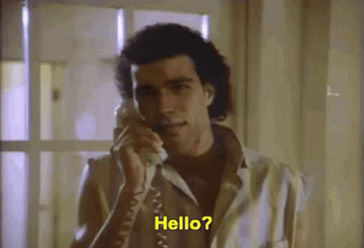 Lionel Ritche Adele Hello Holding Telephone GIF