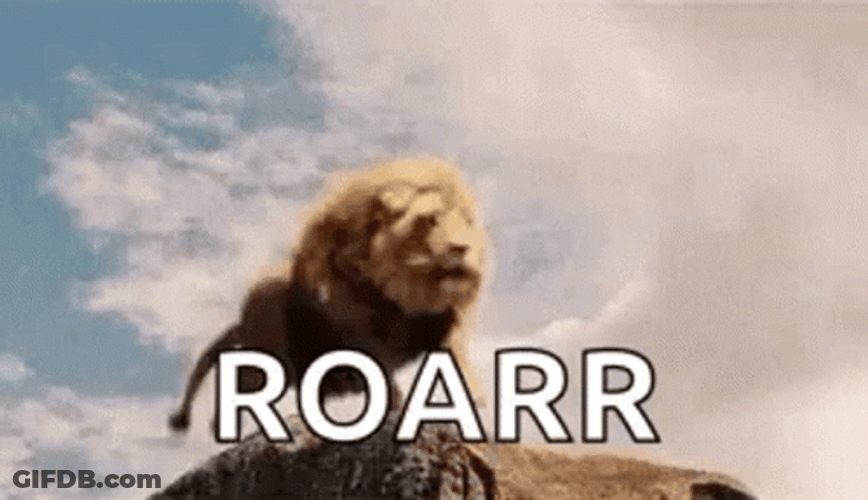 Lions Making A Loud Roaring GIF