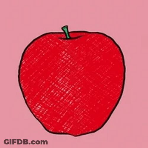 Lip Bite Eating Red Apple GIF
