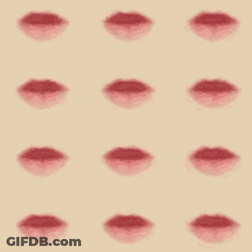 Lip Bite Pattern Tongue Sticking Out GIF