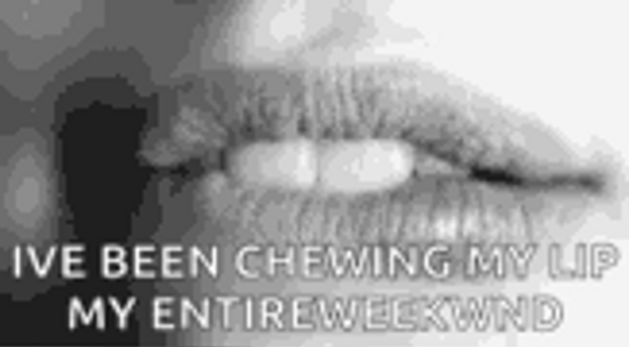 Lip Bite Tease Chewing Lips My Weekend GIF