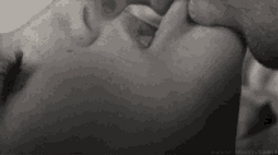 Lip Bite Tease Kissing Couple Romance GIF