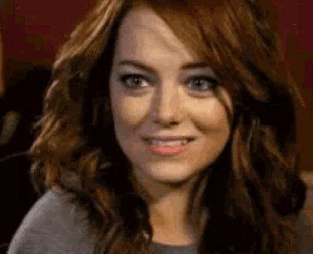 Lip Bite Tease Laugh Emma Stone GIF