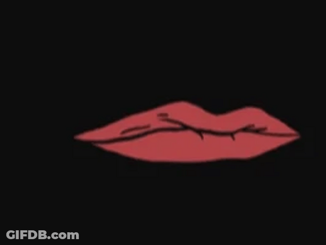 Lip Bite Tease Red Lips Sparkling Teeth GIF