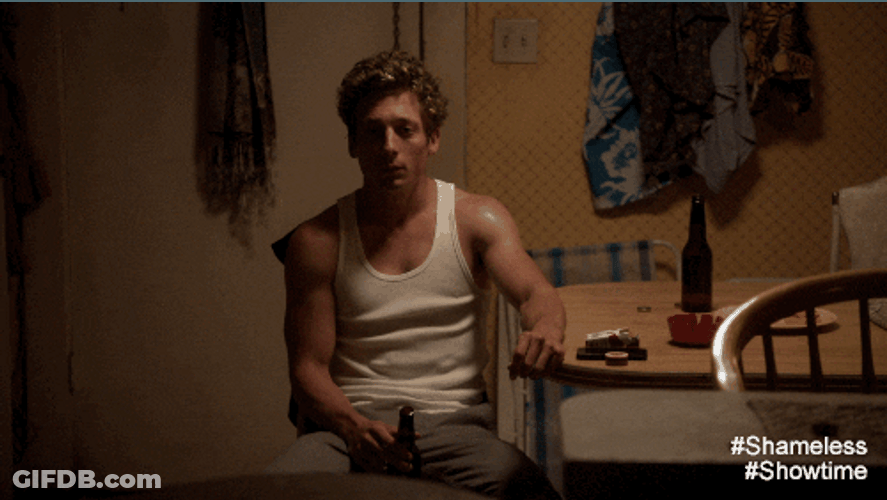 Lip Gallagher Drinking Alone Showtime GIF