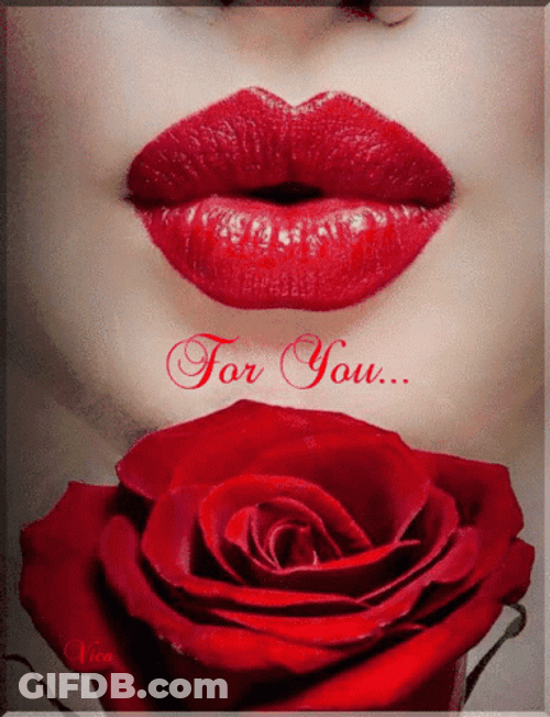 Lips For You Rose GIF