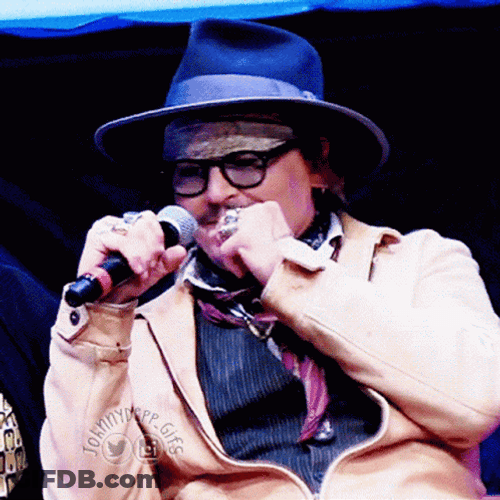 Lips Sealed On The Mic Johnny Depp GIF