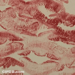 Lipstick With Kiss On Paper GIF