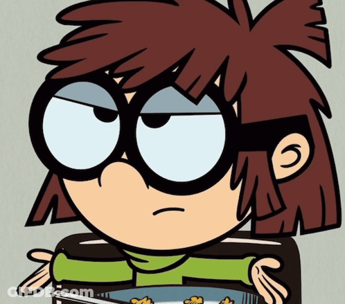 Lisa From The Loud House With Glasses And Bowl Of Cereal GIF