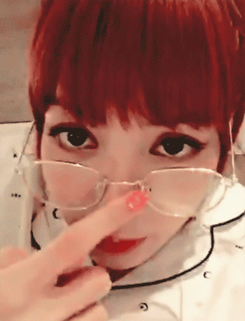 Lisa Manoban Blackpink Pushing Up Her Eyeglasses GIF