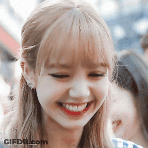 Lisa Manoban From Blackpink Laughing At Crowd GIF