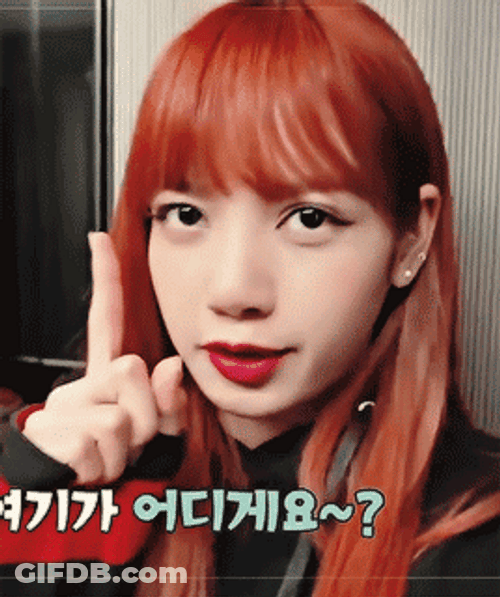 Lisa Manoban From Blackpink Pointing Up GIF