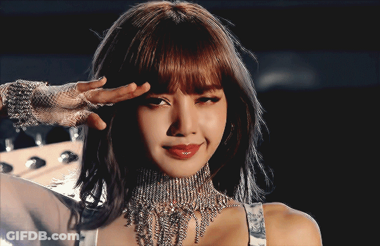Lisa Manoban Of Blackpink Saluting The Fans GIF