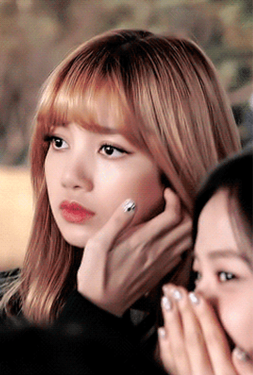 Lisa Of Blackpink Fixing Up Her Hair GIF
