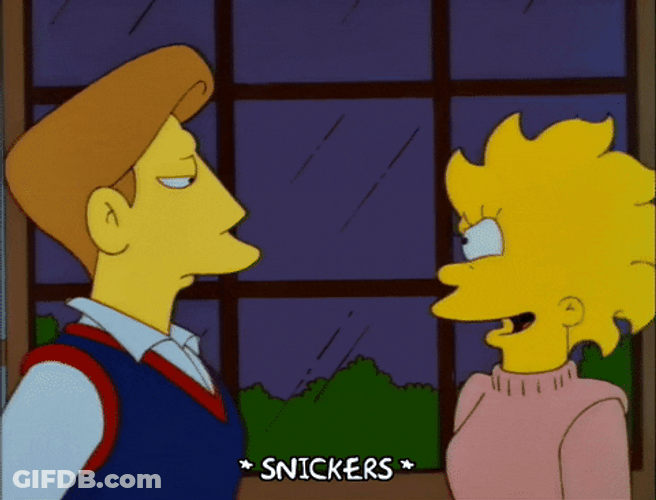 Lisa Simpson And Hugh Parkfield Snickering GIF