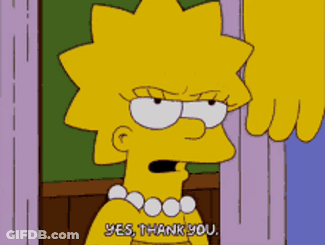 Lisa Simpson Angry Yes Thank You GIF