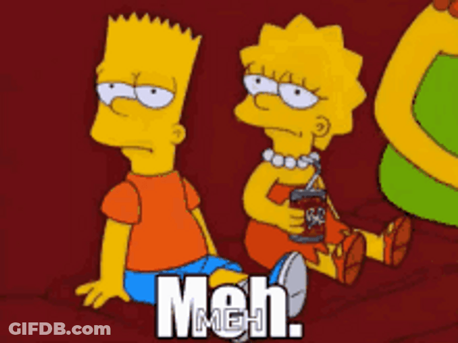 Lisa Simpson Bart Simpson Meh Same Feeling GIF