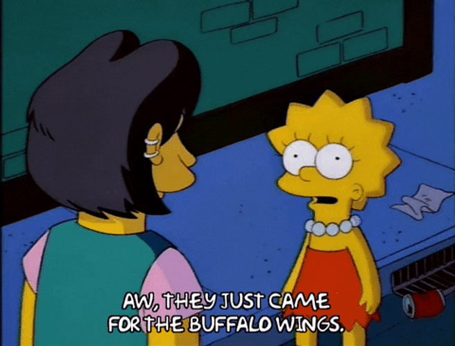 Lisa Simpson Came For Buffalo Wings GIF