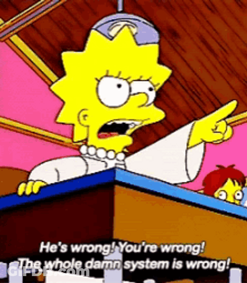 Lisa Simpson Damn Angry You're Wrong Finger Pointing GIF