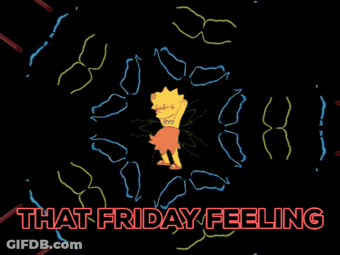 Lisa Simpson Dancing Friday Feeling GIF
