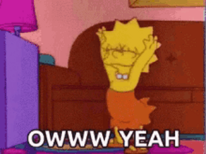 Lisa Simpson Dancing Oww Oh Yeah GIF