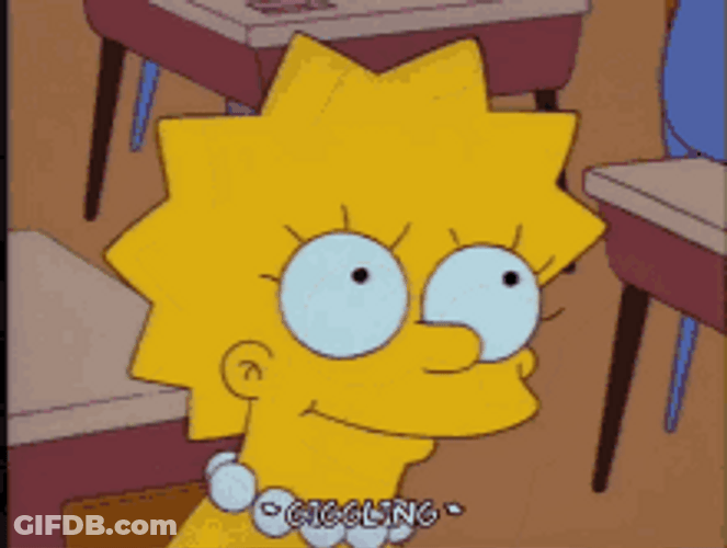 Lisa Simpson Funny Cute Laugh Giggling GIF