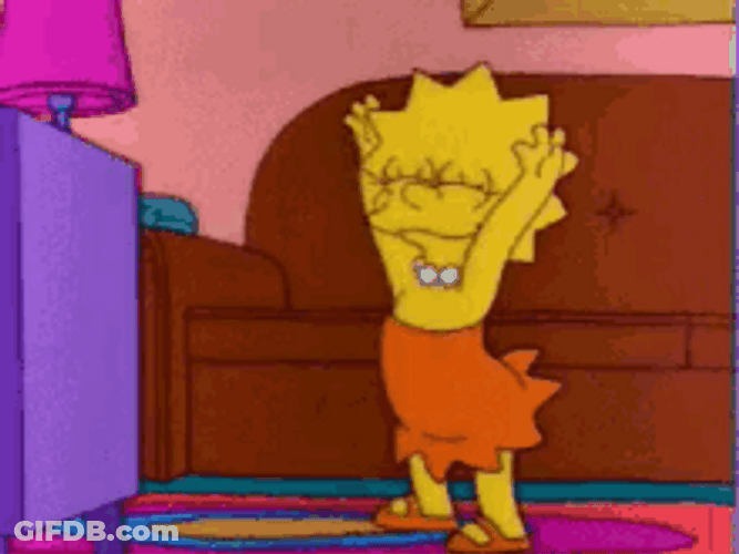 Lisa Simpson Funny Dance Hands In The Air GIF