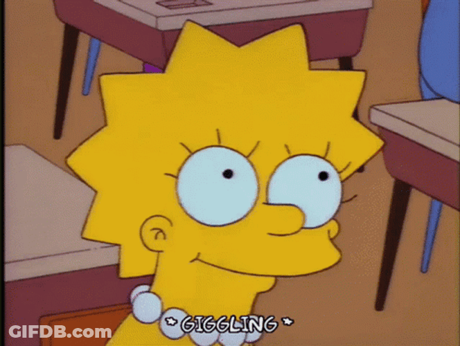 Lisa Simpson Giggling GIF