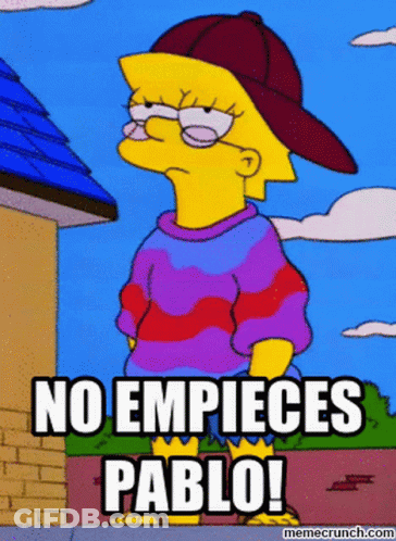 Lisa Simpson In Baseball Cap Says No Empieces Pablo GIF